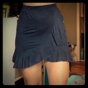 Faux suede skirt